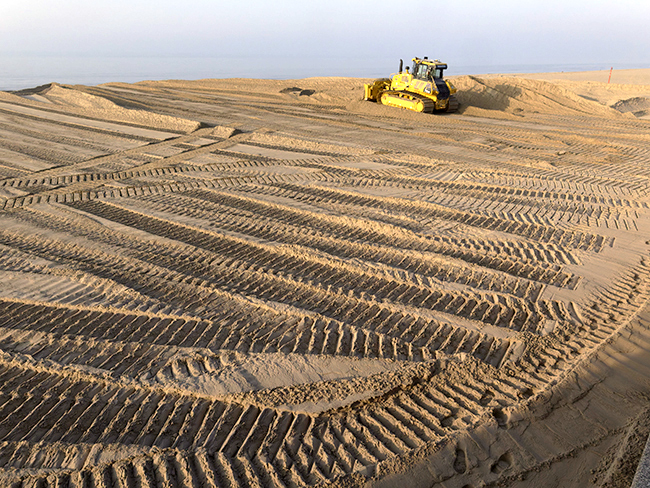Urlaubsvorbereitungen am Strand von De Haan